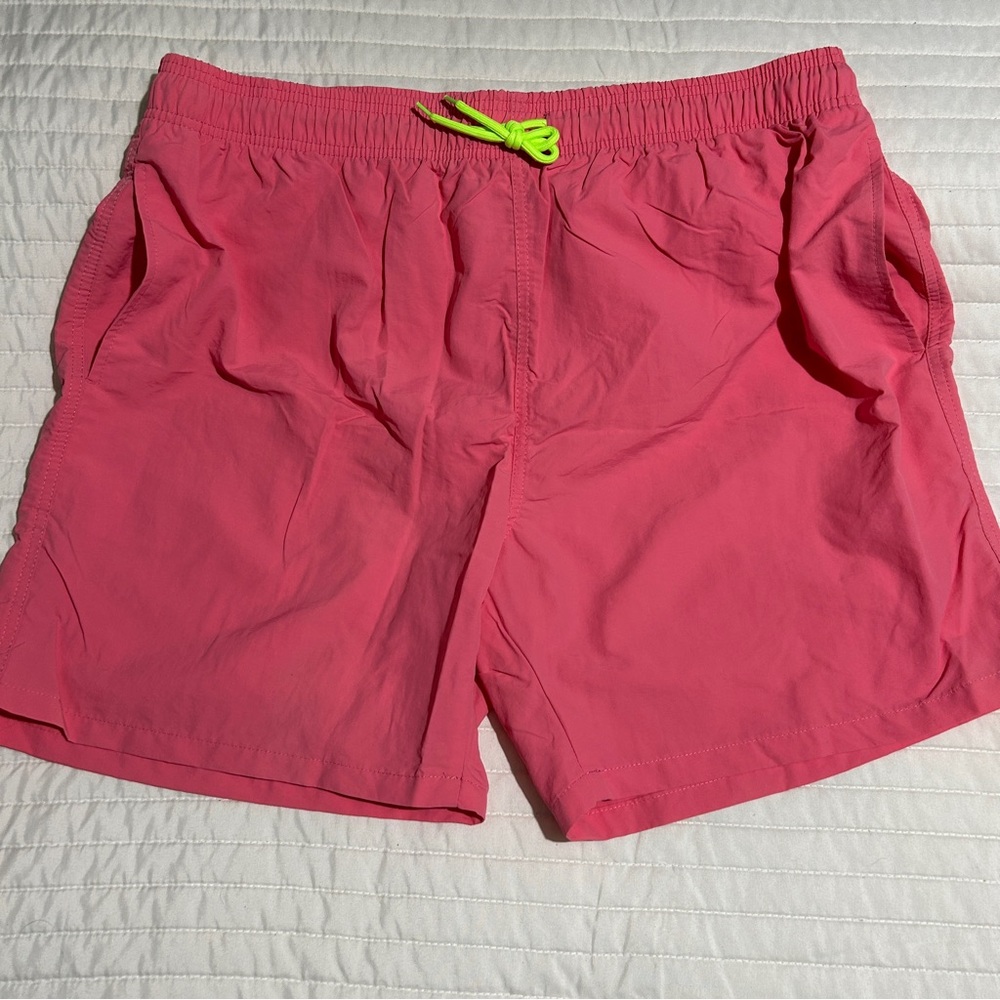 SILKWORLD Men's Swim Trunks Quick Dry Beach Shorts w/ Pockets Dark Pink XXL New